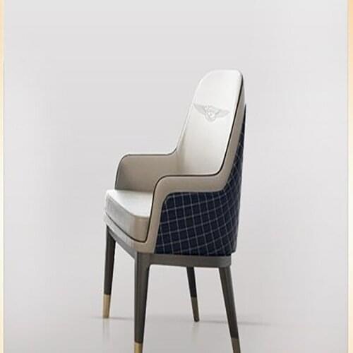 Light luxury post-modern minimalist dining table and chair dining chair home desk net red makeup chair solid wood negotiation