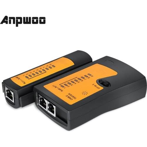 ANPWOO RJ45 Cable lan tester Network Cable Tester RJ45 RJ11 RJ12 CAT5 UTP LAN Cable Tester Networking Tool network Repair