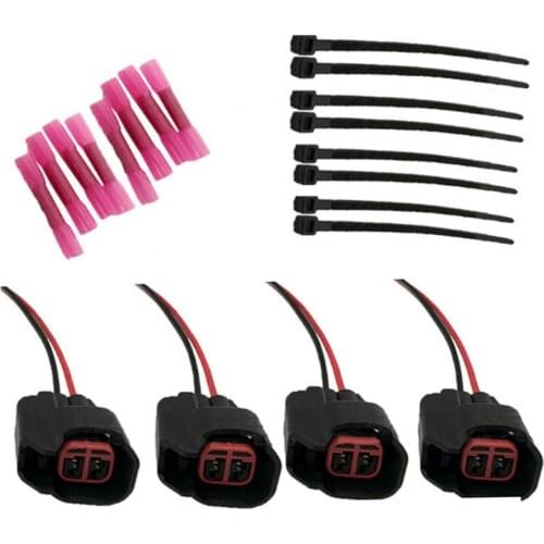 4PCS Fuel Injector Repair Harness 1204318 For Polaris RZR Ranger 570 800 900 Pigtail