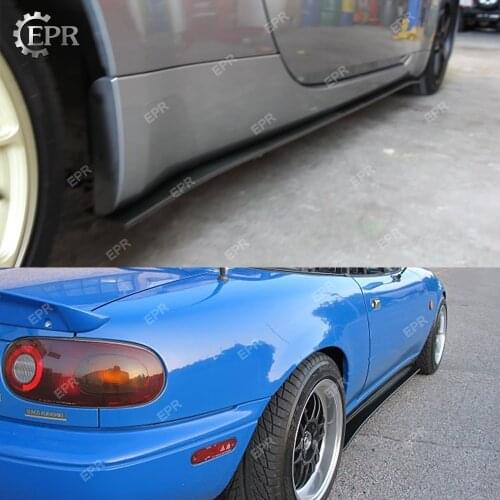 Carbon Side Skirt Extension For Mazda MX5 NA Roadster FD Style Tuning Part Trim For MX5 NA Carbon Fiber Side Skirt Extension