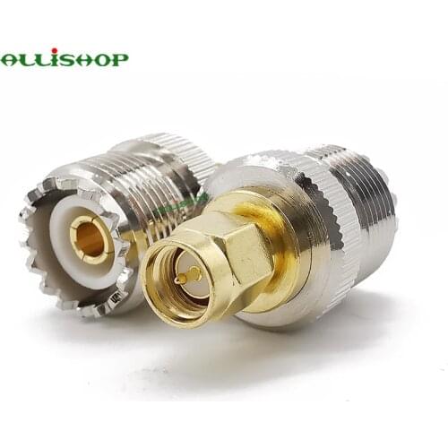 UHF SO-239 SO239 Female to SMA Male Plug Connector Coaxial Adapter SMA Plug to UHF Jack RF Adapter