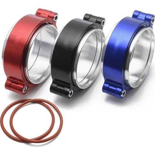 Exhaust V-band Clamp w Flange System Assembly Anodized Clamp For 2"/2.5"/3"/3.5"/4" OD Turbo Intake Piping