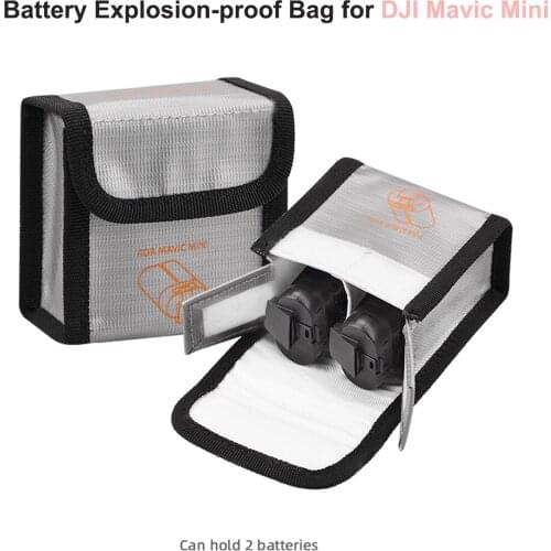 Battery Explosion-proof Bag Case Lithium Battery Safety Protection Storage Bag 2 Pack for DJI Mavic Mini Drone Accessories