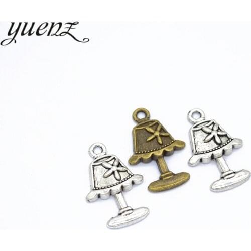YuenZ 15pcs Antique silver Plated Zinc Alloy Necklaces Pendants Jewelry table lamp Charms Diy Handmade Jewelry Findings J254