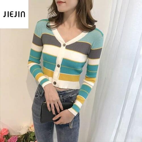 Green Blue Knitted Crop Cardigan Women Korea Vintage Short Sweater Long Sleeve V Neck Cardigan Thin Office Lady Coverup Autumn