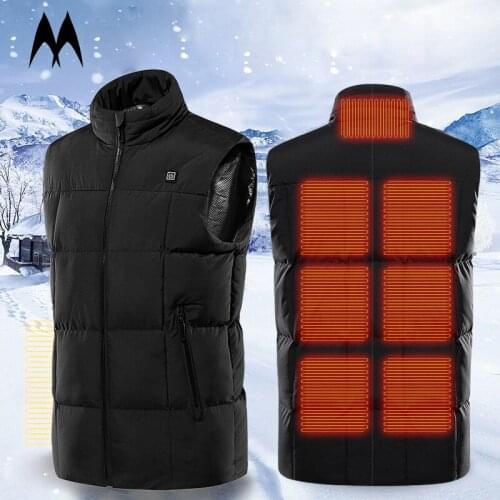 2021 New Fashion Winter Heating Vest Men 9 Areas Electric Heated Waistcoat Jacket Mens Thicken Warm Vests Parka Fever Outwear
