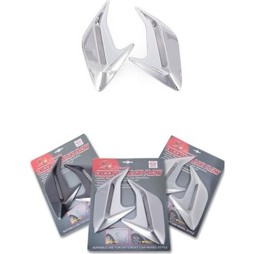 1 Pair Carbon Fibre Car Shark Gills Emulation Vent Side Air Inlet Hood Decoration Auto Modification Accessories