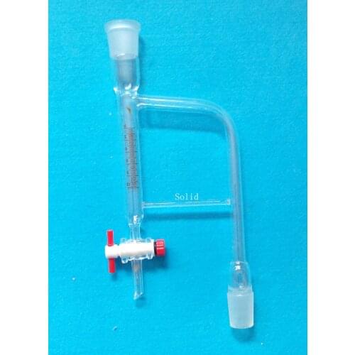 10ml,24/49,Glass Distillation Receiver,Dean Stark Adapter With PTFE Stopcock