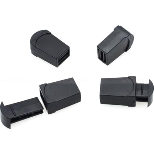 10pcs/pack Clips Rope Buckle Zipper Pulls Cord Ends Lock For Paracord/Clothing/Backpack Black Free Shipping