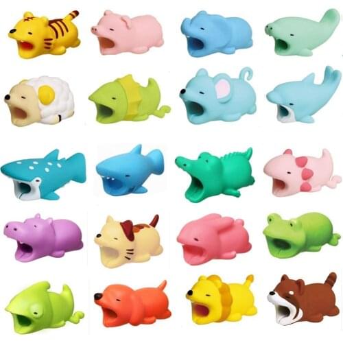 1000pcs Animal Cable bites Protector for Iphone protege cable buddies cartoon Cable bites kabel diertjes Phone holder Accessory
