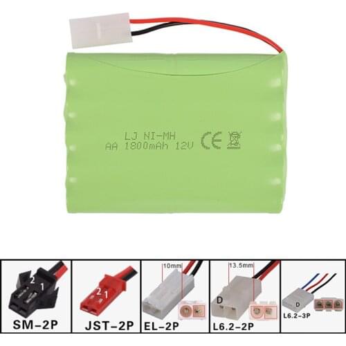 12v 1800mah AA NI-MH H Battery Electric toys Remote car ship robot rechargeable free shipping