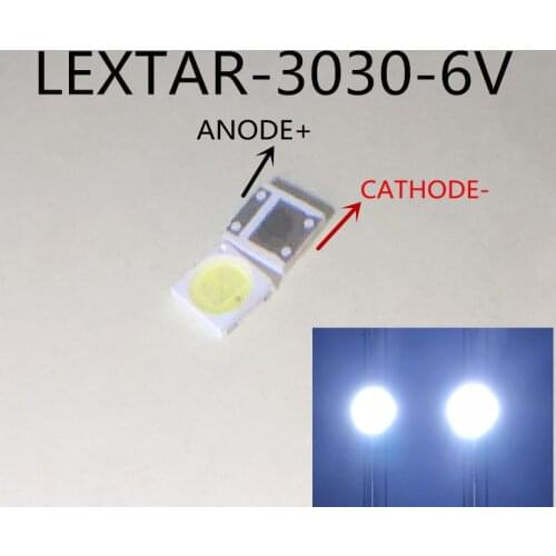 260pcs FOR LEXTAR LED Backlight High Power LED PCT 1.8W 3030 6V Cool white 150-187LM PT30W45 V1 TV Application