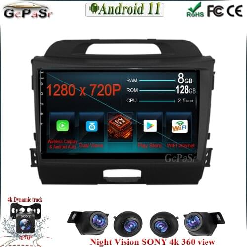 9'' Android 10 Car Multimedia Player for KIA Sportage 3 4 2010 2011 2012 2013-2016 Car Radio GPS Navigation WIFI Bluetooth