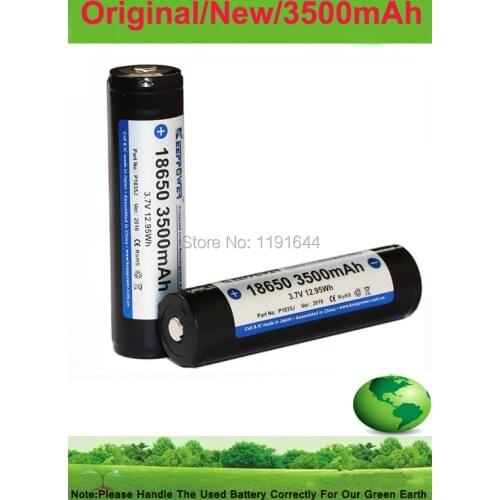 Free shipping!2PCS/lot Original Keeppower 2017 PROTECTED 3.7V 18650 3500mah Li-ion battery