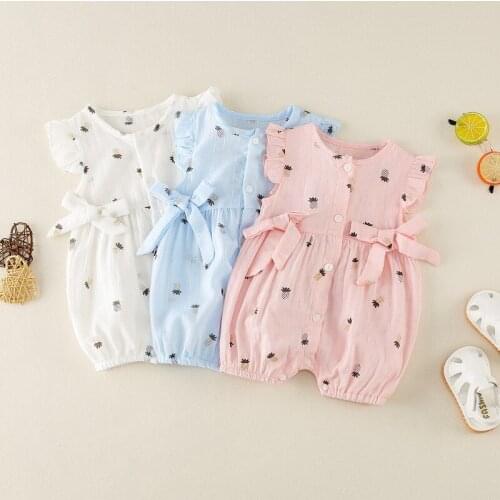Baby clothes sleeveless summer clothes newborn outing clothes baby summer onesies romper