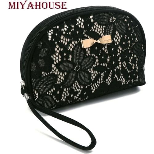 Design Wholesale Dropshipping Makeup Bags Portable Pouch Cosmetic Bag Wholesale Women Lace Bag Travel Girl Leopard Winter Bag