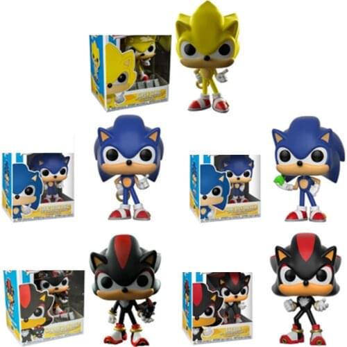 SUPER SONIC Vinyl Toys WITH RING #283 EMERALD #284 SHADOW #285 Collectible Action Figure Model for Kids Birthday Gift