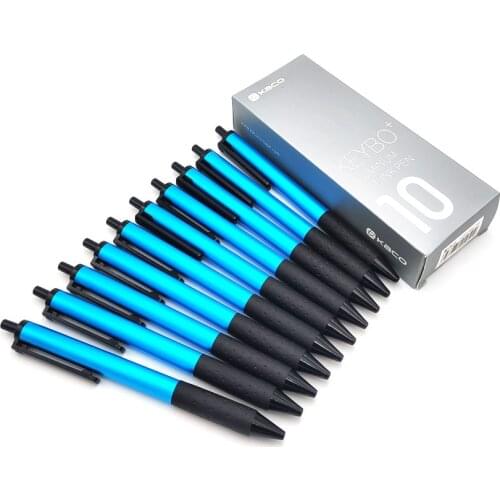 10pcs/lot Gel Pens Kaco KEYBO+ Metal Body Smooth Writing Black/Blue/Red Ink 0.5mm signing Pens Office & School Pen