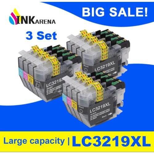 INKARENA 3Set LC3219 LC3219XL Full Ink Cartridge For Brother MFC-J5330DW J5335DW J5730DW J5930DW J6530DW J6935DW Printer lc3217