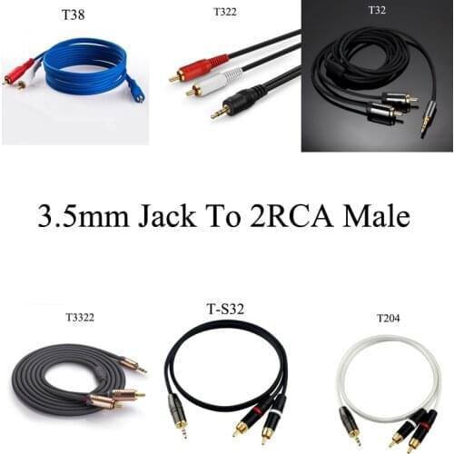 GoSo RCA Jack 3.5mm 1/8 Jack Stereo Male Plug to 2 Male RCA Jack Adapter Audio Y Cable 0.5M-30M