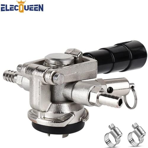 Low Profile US Sankey D System Keg Coupler, Stainless Steel Construction Space Saving Flat Head D Type Coupler with Lever Handle