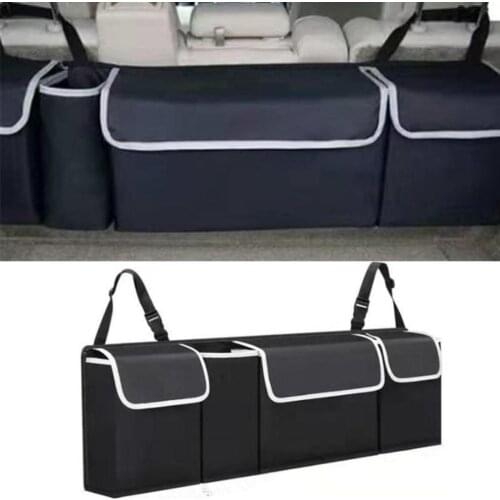 Car Trunk Organizer Backseat Storage Bag SUV High Capacity Multi-use Oxford Cloth Car Seat Back Organizers Accessories