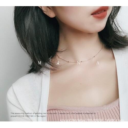 Pearl Necklace Dainty Adjustable Pearl Tiny Chain Delicate Mothers Valentine Jewelry for Women Girls d88