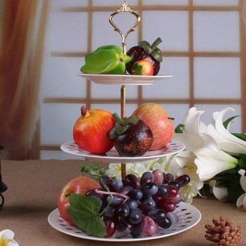 Durable Kitchen Accessories 3-layer Fruit Cake Plate Stand Home Party Dessert Storage Rack Cupcake Serving Storage Holder Tray