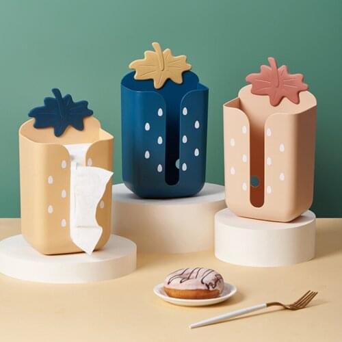 Cute Wall Mounted Tissue Box Punch-free Napkin Holder Paper Towel Storage Box Cover Napkin Holder Toilet Kitchen Tissue Canister
