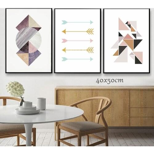 Nordic Simple Abstract Geometric Arrow Canvas Painting Home Decoration Living Room Corridor Porch Mural Art Poster And Print