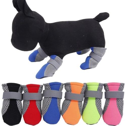 Reflective Summer Pet Dog Shoes Mesh Breathable Puppy Dog Boots for Small Dogs Terrier Products Mascotas Supplies buty dla psa