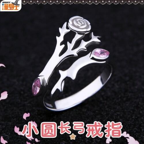 Anime Puella Magi Madoka Magica Kaname Madoka Ring Rose 925 Sterling Silver Rings Cosplay Jewelry Gift Props