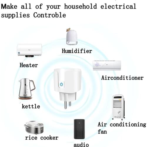 Smart Plug Wifi EU USA French/English Standard Smart Wifi Power Plug Power Monitor Socket Outlet in Alexa Google Home Tuya App