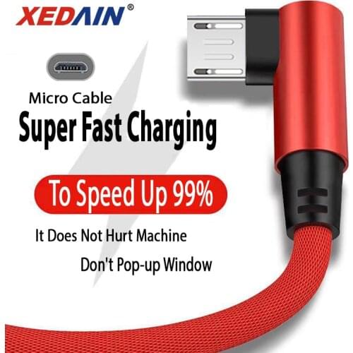 1 2M Micro Type C Fast Charger Andriod Mobile Phone Micro usb Charge 90 Degree Data Cord Charging For Samsung S7 Xiaomi Redmi