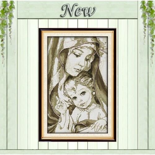 Virgin goddess baby angel paintings Counted Printed on canvas DMC 11CT 14CT Chinese Cross Stitch kits Needlework Sets embroidery