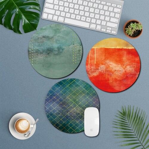 Mouse Pad Waterproof PU Leather Mousepads Simple Office Gaming Non-slip Mouse Pad Mat for Laptop Computer PC Desktop 22x22cm