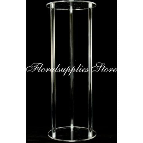 High quality transparent clear acrylic flower stand cloumn flower stand vase for wedding table centerpiece decoration