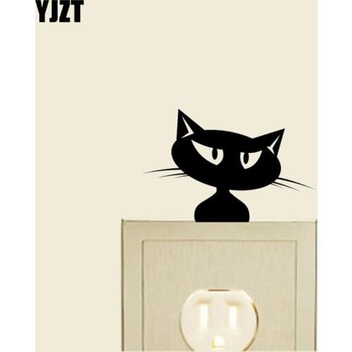 Humorous Cat Switch Sticker Funny Vinyl Kitchen Animal Wall Decal Decor Decorative 8SS-0339