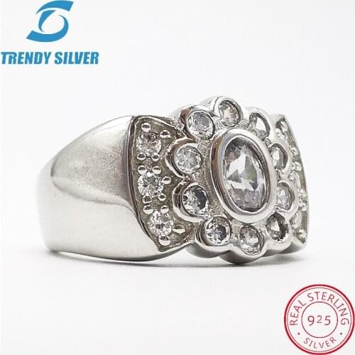 Silver 925 fine jewelry man rings men accessories turquoise gemstone natural onyx agate wholesale TRENDY SILVER