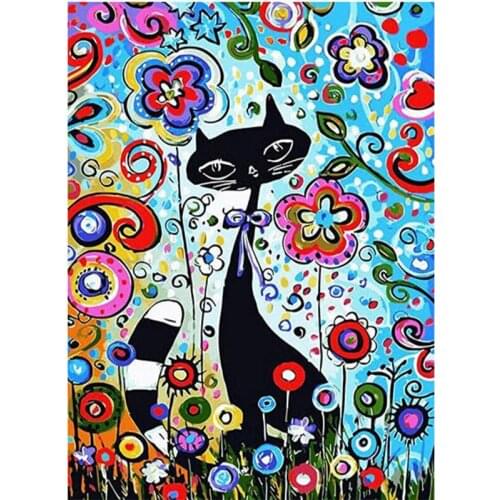 Animal Cat Painting By Numbers DIY City Landscape Room Wall Art Unframed Oil Paint For Adults/Kids Home Decoration 50x40cm