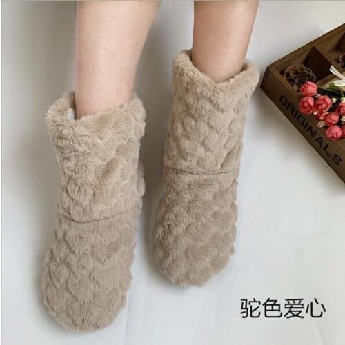 Winter couple floor socks adult non-slip thickening plus velvet indoor dance high tube floor boots early education parent-child
