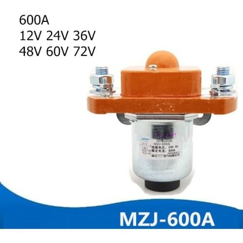 ZJ600A 1NO Normal-Open 12V 24V 36V 48V 60V 72V 600A DC Contactor for Motor Forklift Electromobile Grab Wehicle Car Winch