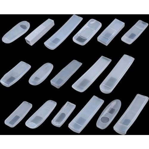 1pc Transparent Dust Protect Protective Storage Bag Portable Silicone Air Condition Control Case TV Remote Control Cover