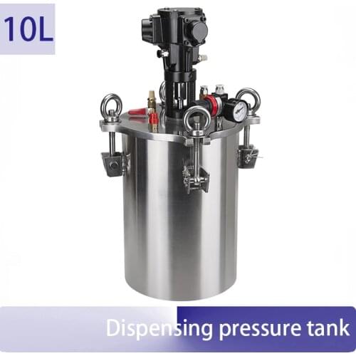 10L Stainless steel Stirring pneumatic dispensing bucket dispenser pressure tank barrel