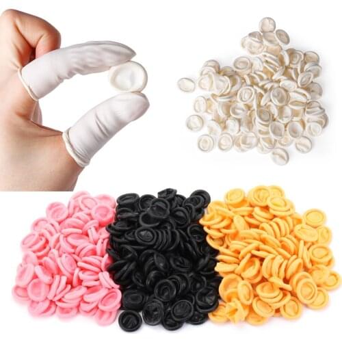 100PCS Disposable Finger Cot Nonslip Anti-static Latex Rubber DIY Handmade Fingertip Protector Gloves Cleaning Cooking Accessori
