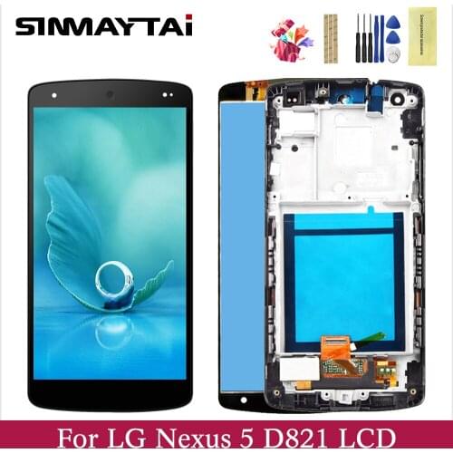 100% Test For 4.95" LG Nexus 5 LCD Display Screen + Touch Screen Panel Digitizer Assembly Replacement For D820 D821