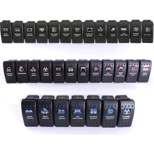 1x 12V 24V CAR MARINE BOAT RV TOGGLE ROCKER SWITCH LED LIGHT BAR WORK FOG REAR ON-OFF 5 PIN 12V/20A 24V/10A