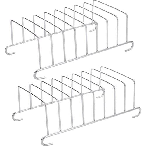 2 Pcs Toast Bread Rack Holder 8 Slice Holes Tool Cooling Grid Bread Rack Rectangle Air Fryer Accessories Organizer