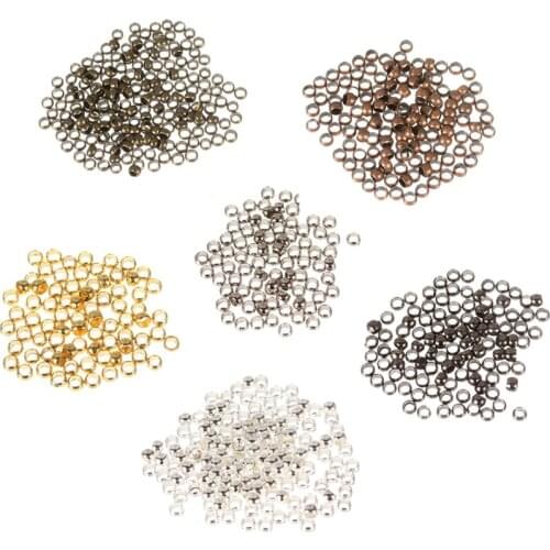 200pcs Stopper Clip Beads Charms Crimp End Beads End Spacer Beads Terminators Tips For Diy Jewelry Making Findings Accessories