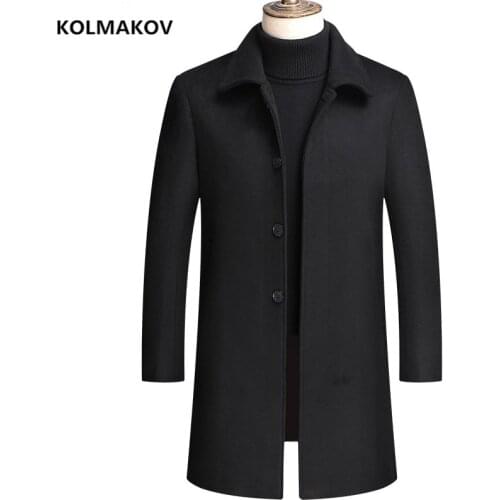 2021 new arrival winter warm wool coat thicked trench coat men,High quality mens smart casual woolen jackets,size M-4XL